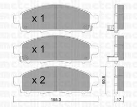 Комплект тормозных колодок, дисковый тормоз 22-0791-1