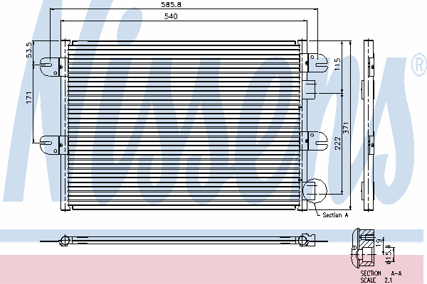 Condensator, airconditioning 94764