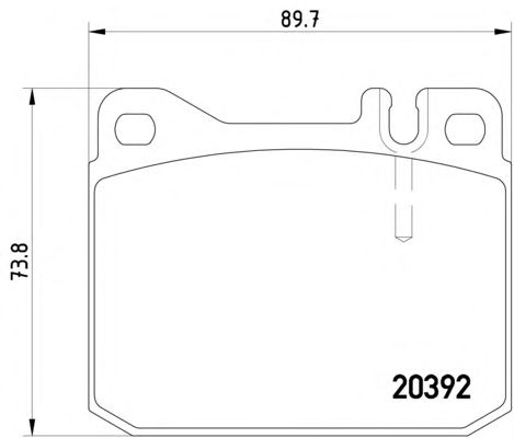 Комплект тормозных колодок, дисковый тормоз T4141