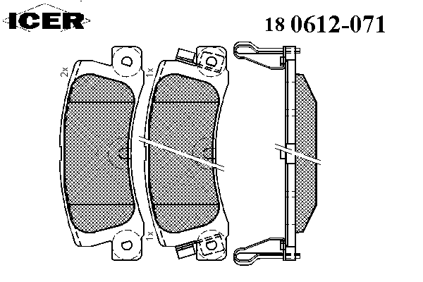 Kit de plaquettes de frein, frein à disque 180612-071