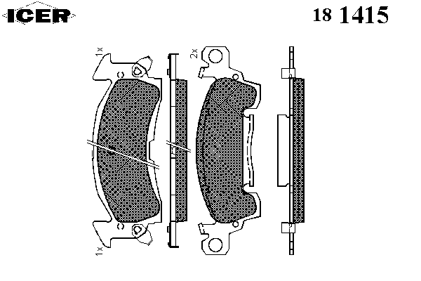 Комплект тормозных колодок, дисковый тормоз 181415