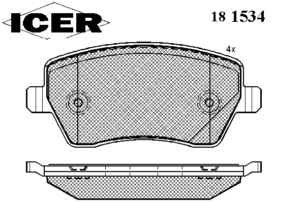 Комплект тормозных колодок, дисковый тормоз 181534