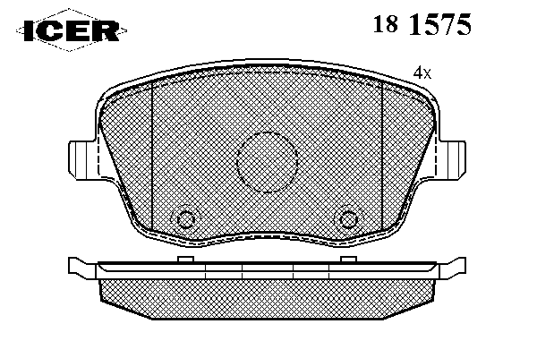 Комплект тормозных колодок, дисковый тормоз 181575