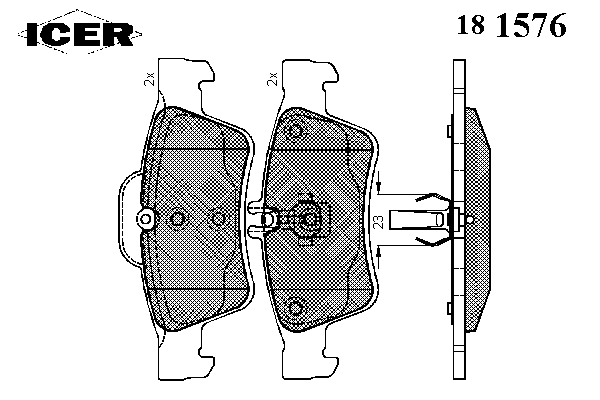 Комплект тормозных колодок, дисковый тормоз 181576