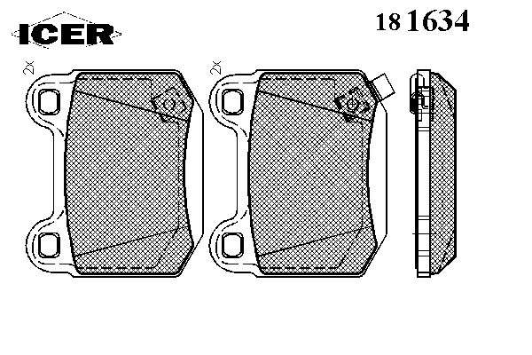 Комплект тормозных колодок, дисковый тормоз 181634