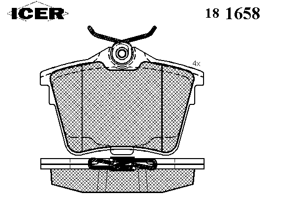Kit de plaquettes de frein, frein à disque 181658
