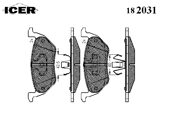 Brake Pad Set, disc brake 182031