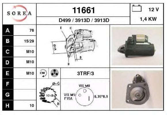 Startmotor 11661