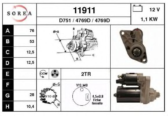 Startmotor 11911