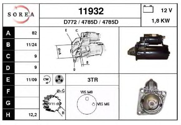 Startmotor 11932