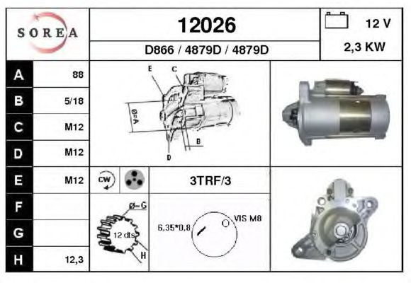 Startmotor 12026