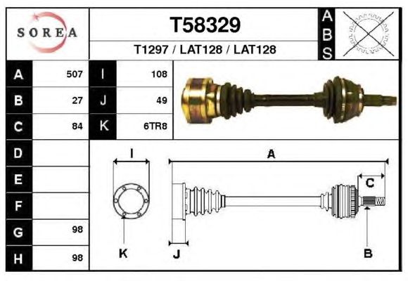 Arbre de transmission T58329