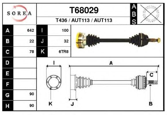 Veio de transmissão T68029