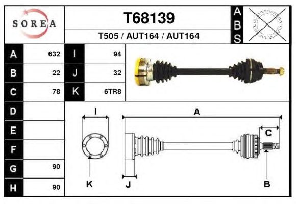 Arbre de transmission T68139