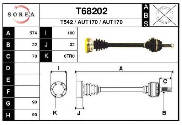 Árbol de transmisión T68202
