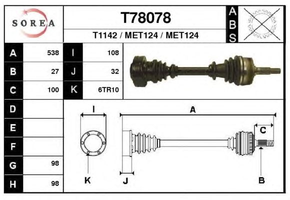 Árbol de transmisión T78078