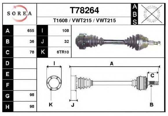Veio de transmissão T78264