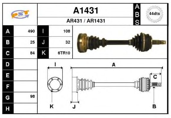 Veio de transmissão A1431