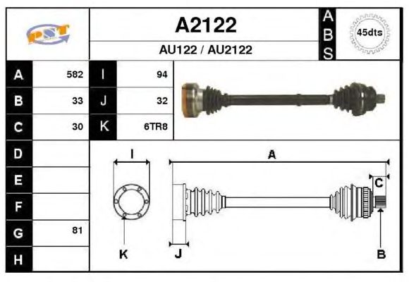 Arbre de transmission A2122