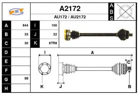 Arbre de transmission A2172