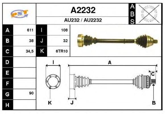 Arbre de transmission A2232