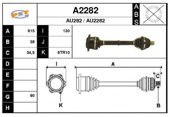 Albero motore/Semiasse A2282