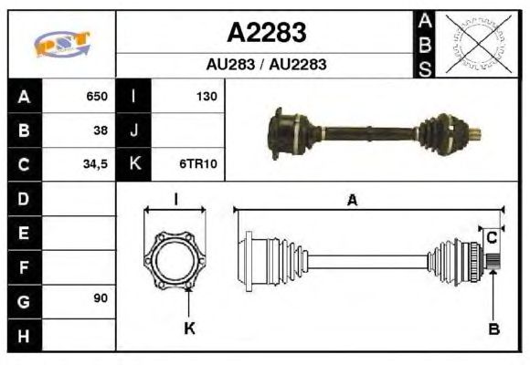 Albero motore/Semiasse A2283