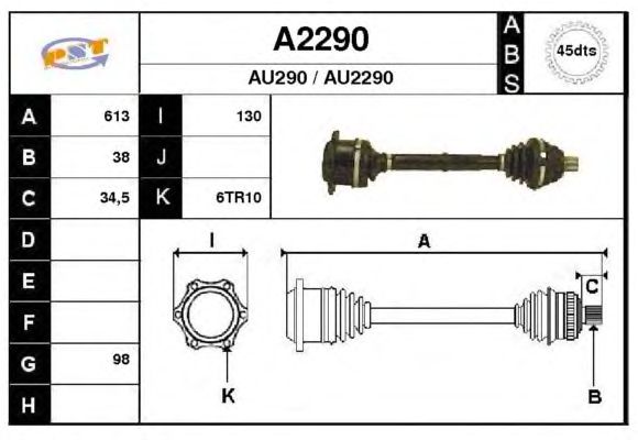 Albero motore/Semiasse A2290