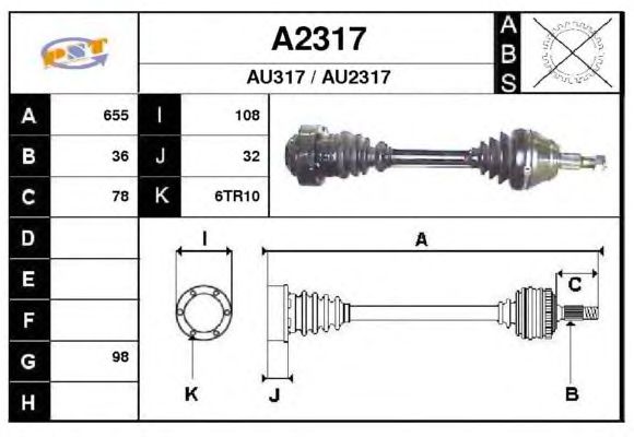 Arbre de transmission A2317