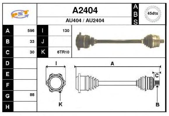 Albero motore/Semiasse A2404