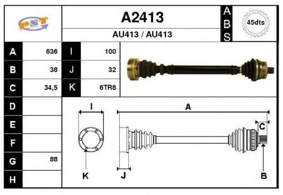 Arbre de transmission A2413
