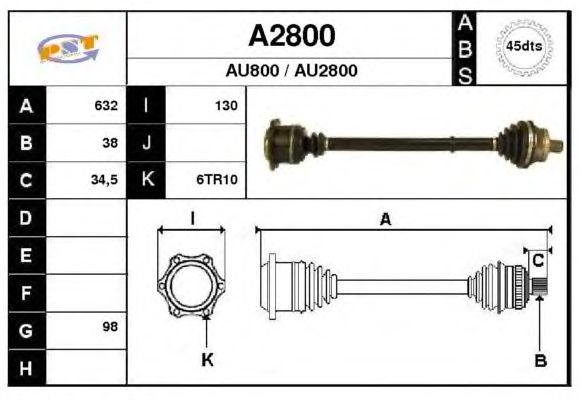 Άξονας μετάδοσης κίνησης A2800