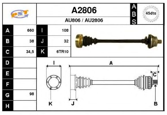Arbre de transmission A2806