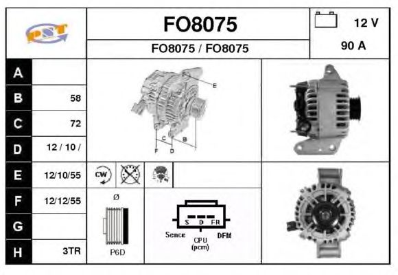 Alternator FO8075