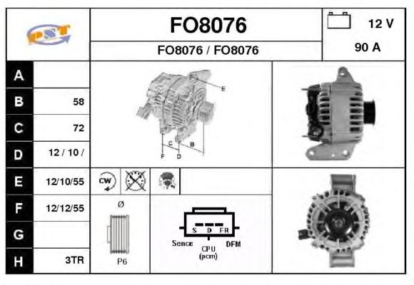 Alternator FO8076