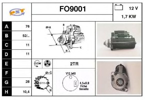 Startmotor FO9001