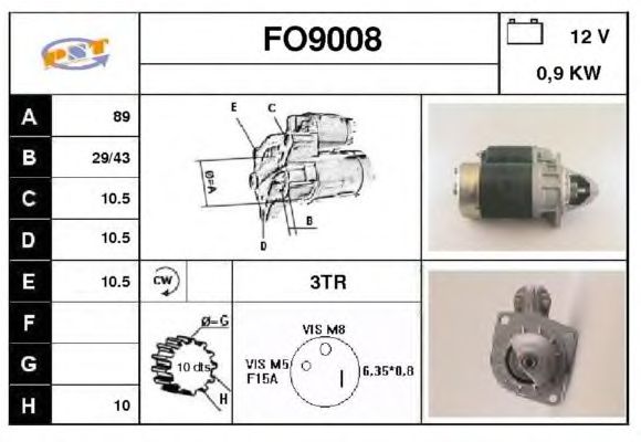 Startmotor FO9008