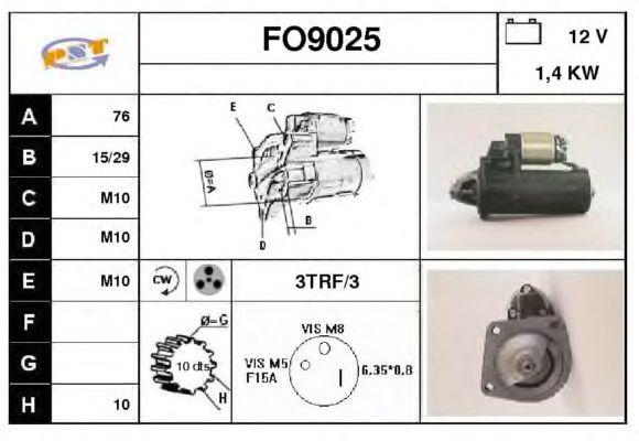 Startmotor FO9025