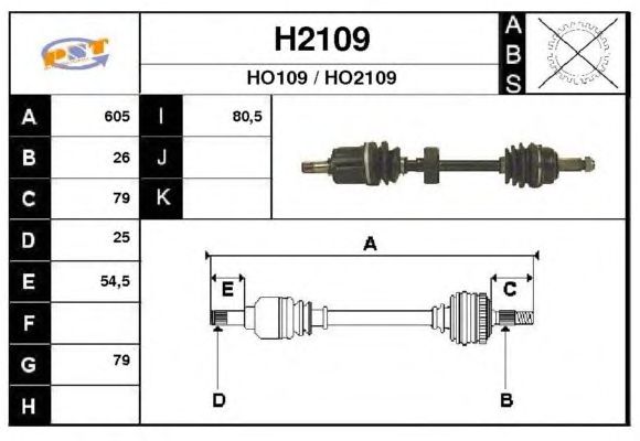 Árbol de transmisión H2109