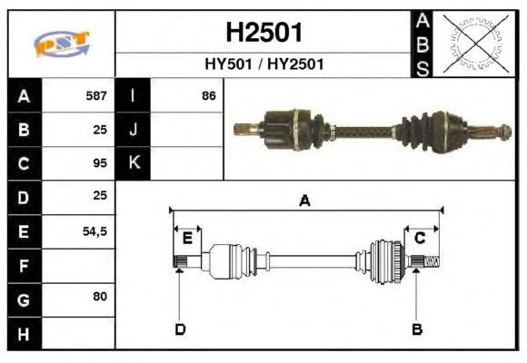Antriebswelle H2501