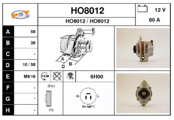 Alternator HO8012