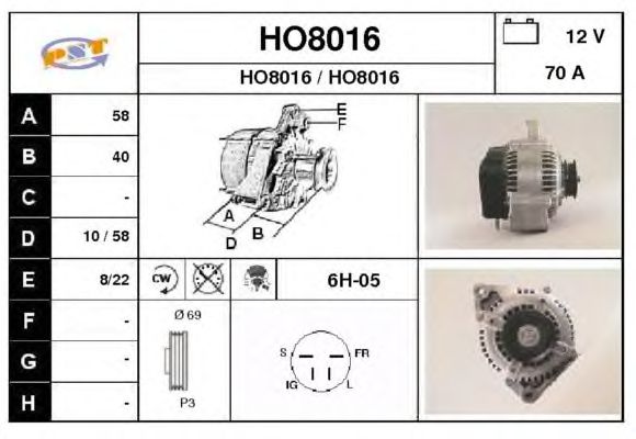 Alternator HO8016