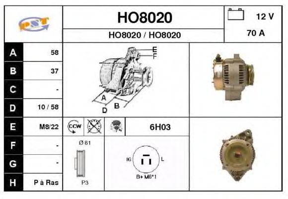 Dynamo / Alternator HO8020