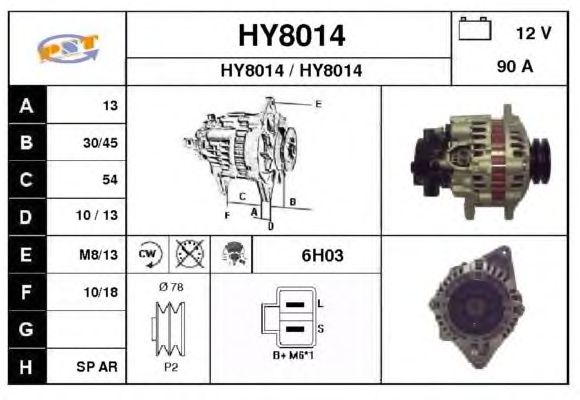Alternador HY8014