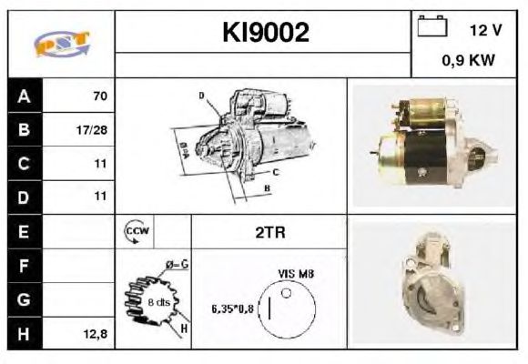 Startmotor KI9002