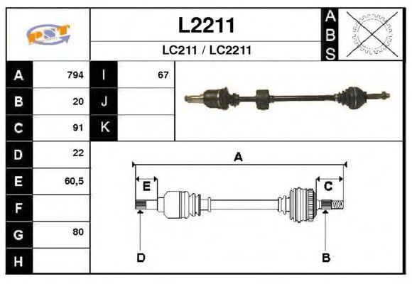 Árbol de transmisión L2211