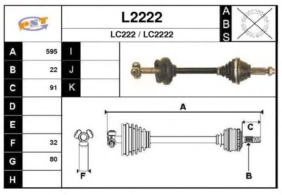 Arbre de transmission L2222