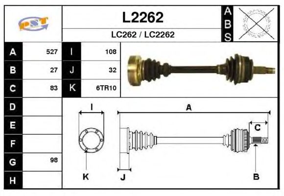 Arbre de transmission L2262