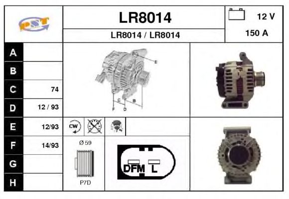 Alternator LR8014