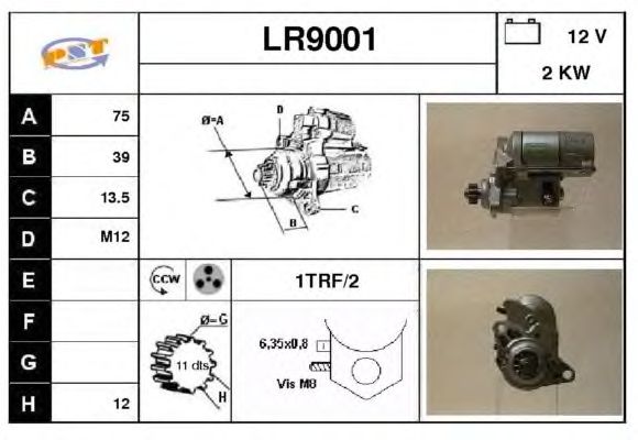 Motor de arranque LR9001